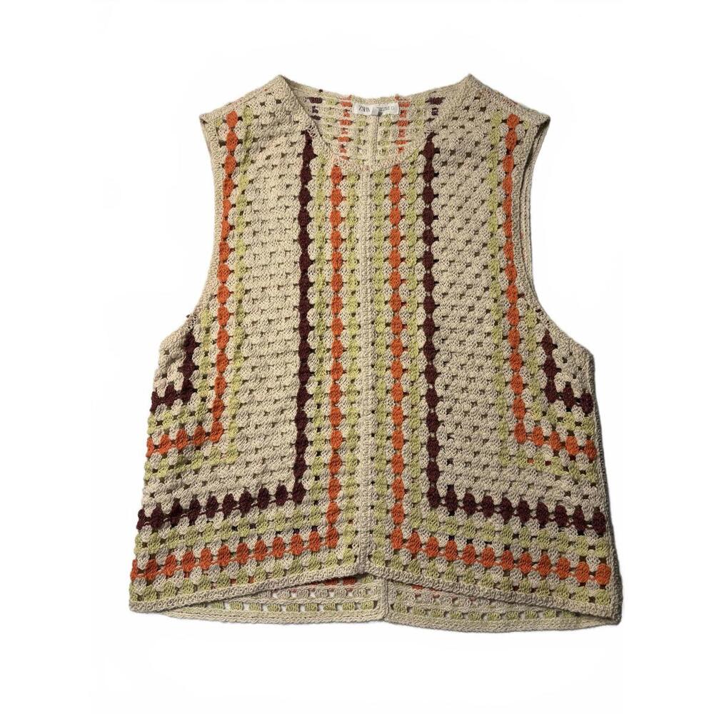 Zara crochet vest mens small excellent condition
